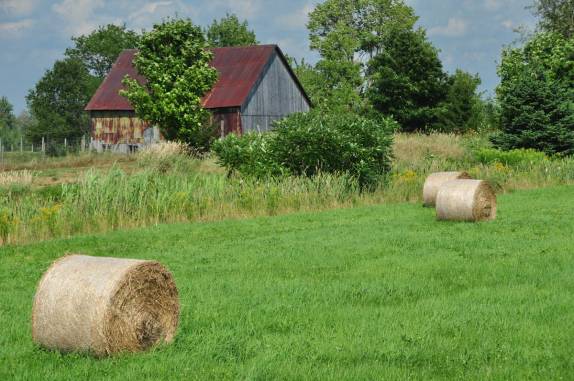 Paisagem rural entre Montreal e Quebeq, ao sul do Rio São Lourenço, no Canadá